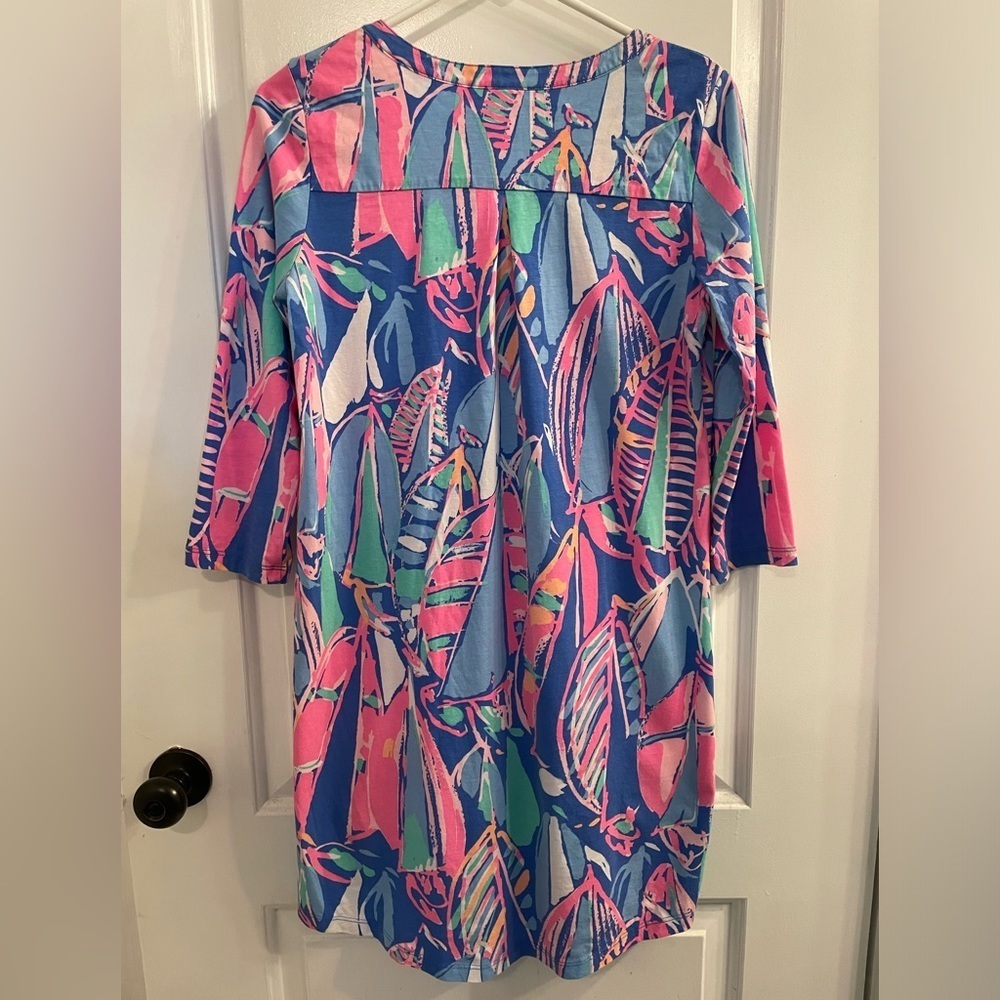 Lilly Pulitzer Ali Dress Bay Blue Out To Sea Small - Picture 2 of 6